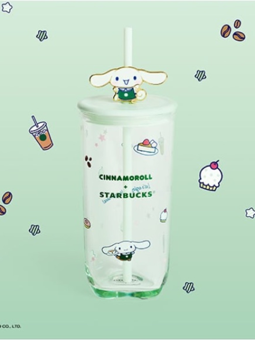 Starbucks x Cinnamoroll Green Straw Tumbler NEW
